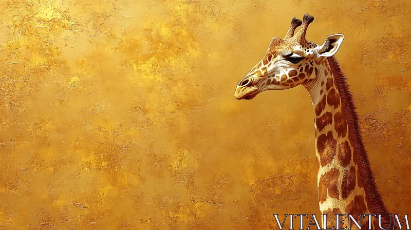 Elegant Giraffe in Golden Hue