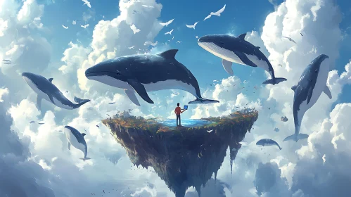 Floating Island with Whales