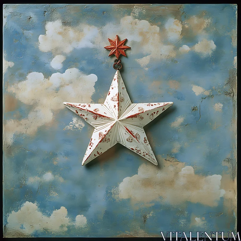 Rustic Star Decoration with Sky Backdrop