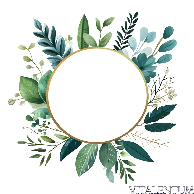 AI ART Greenery Encircled Frame