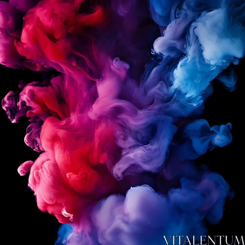 Ethereal Color Cloud on Black Canvas