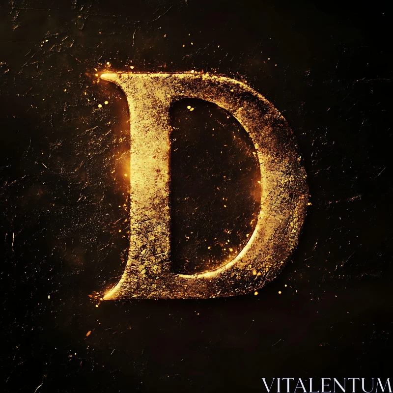 Luminous Letter D Art