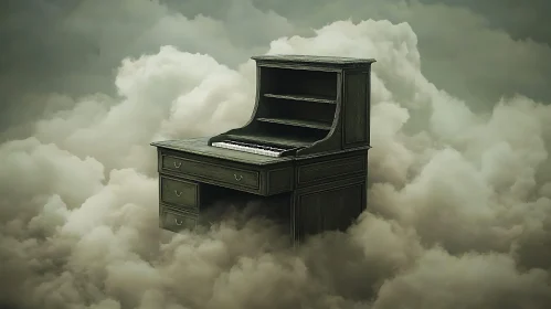 Dreamy Piano Desk Surrealism