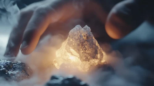 Mystical Crystal in Smoky Haze