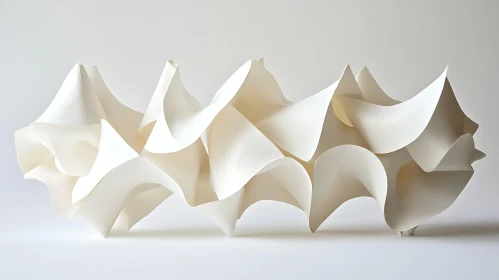 White Abstract Paper Sculpture