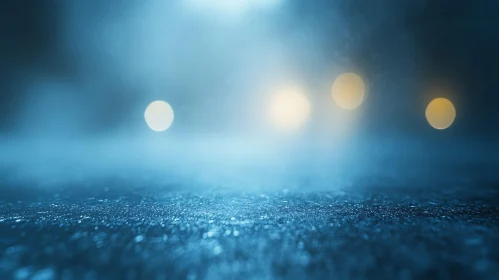 Serene Blue Abstract with Bokeh Effect