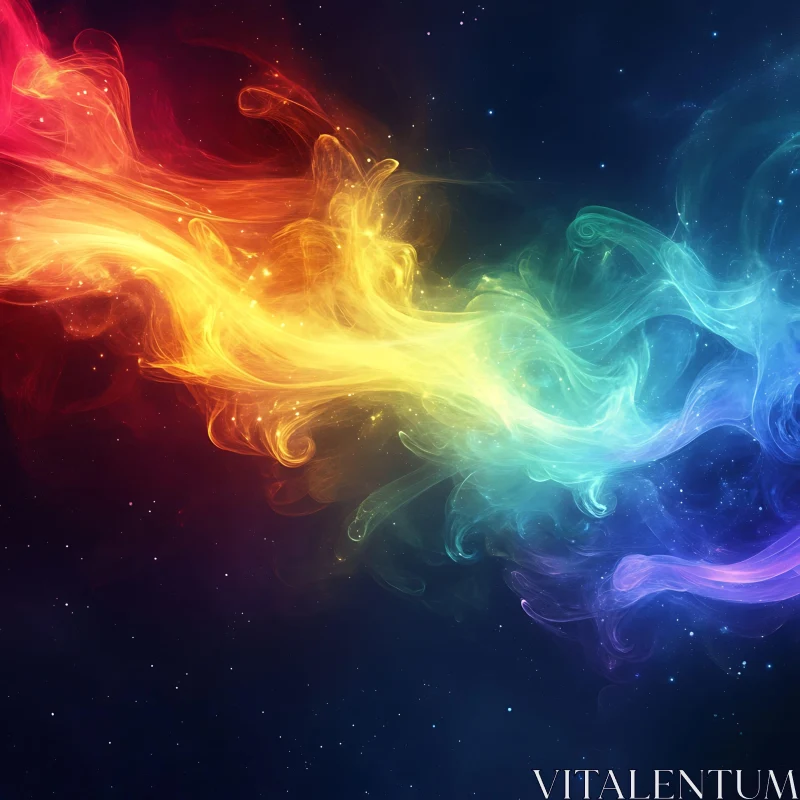 Ethereal Smoke Swirls in Space