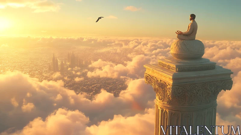 Meditative Serenity Above the Skyline