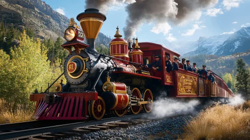 Old Train Through the Mountains