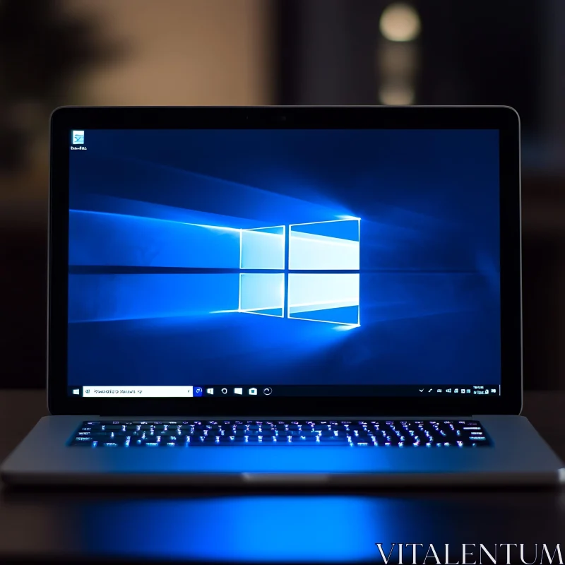 Stylish Laptop with Windows Screen AI Image