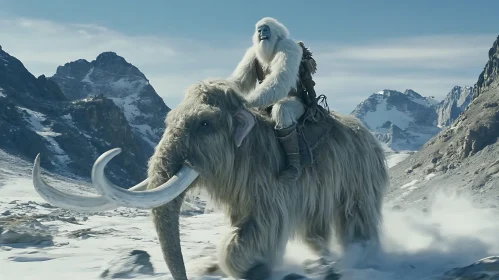 Snowy Ride: Yeti and Mammoth Adventure