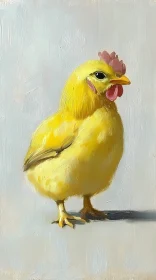 Soft Feathered Chick Art