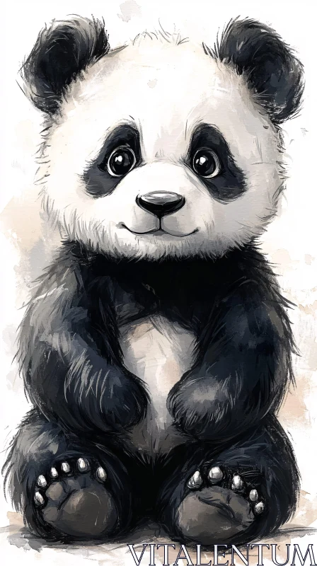 AI ART Endearing Panda Art