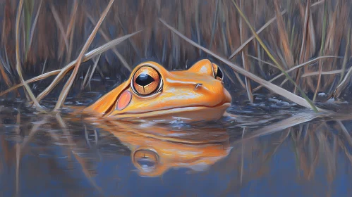 Artistic Frog Reflection