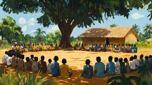 Rural African Community Meeting