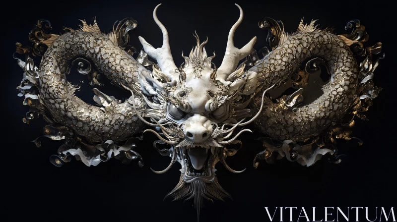 AI ART Ornate Dragon Art Piece