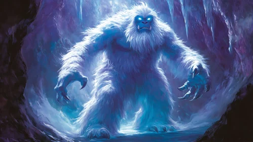 Icy Guardian: A Yeti in its Lair