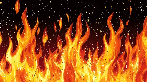 Abstract Fiery Artwork