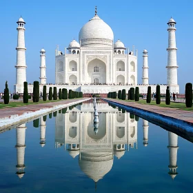 Taj Mahal's Mirrored Beauty