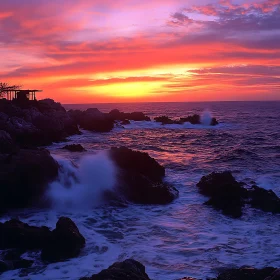 Sunset Over the Ocean