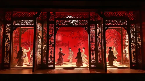 Chinese Shadow Play Art Installation