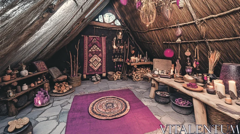 Mystical Witch Room Interior Design AI Image