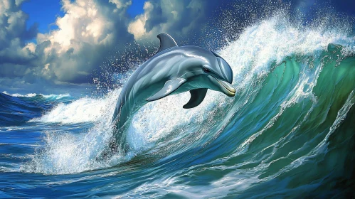 Graceful Dolphin in Ocean