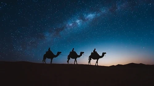 Desert Caravan at Night