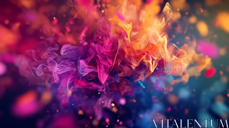 Vivid Smoke Art Composition AI Image