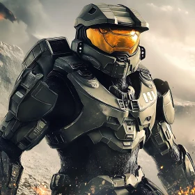 Futuristic Soldier in Battle Armor