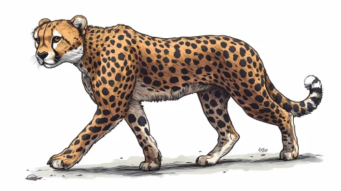 Artistic Depiction of a Cheetah