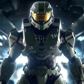 Green Armored Warrior