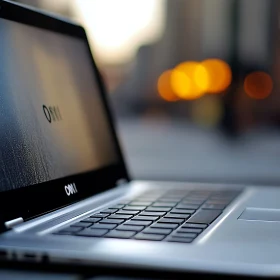 Laptop in Urban Setting