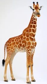 Majestic Giraffe on Neutral Background