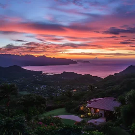 Coastal Sunset Landscape