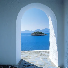 Seascape Through Arch: An Island Retreat