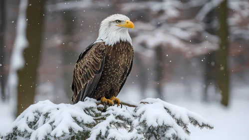 Snow-Covered Eagle