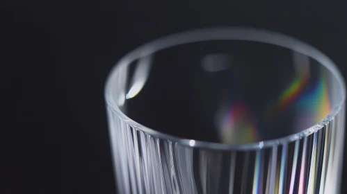 Minimalist Glass Art with Light Dispersion