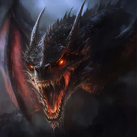 Dragon with Red Eyes