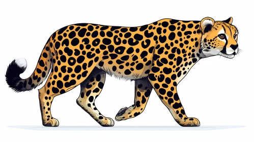 Majestic Cheetah Illustration