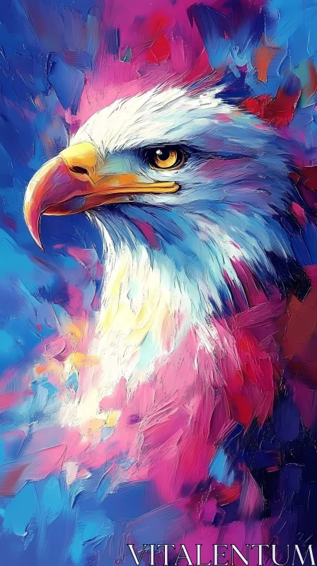 Colorful Expression of an Eagle AI Image