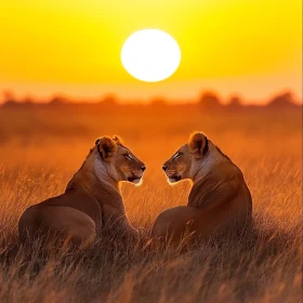 Golden Hour Lions