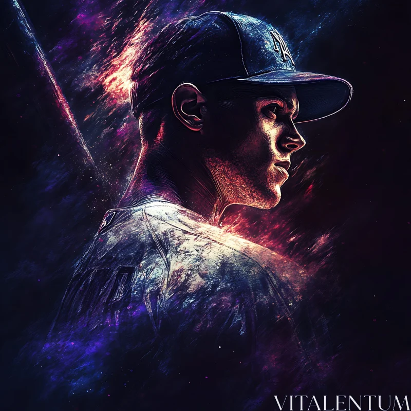 AI ART Celestial Baseball Star Portrait