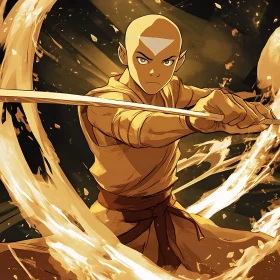 Aang the Last Airbender Cartoon