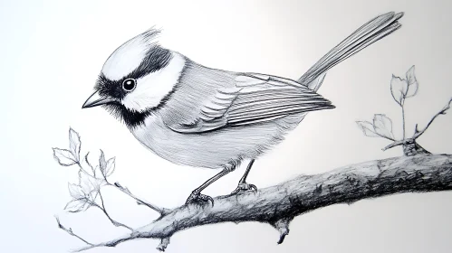 Monochrome Bird Sketch