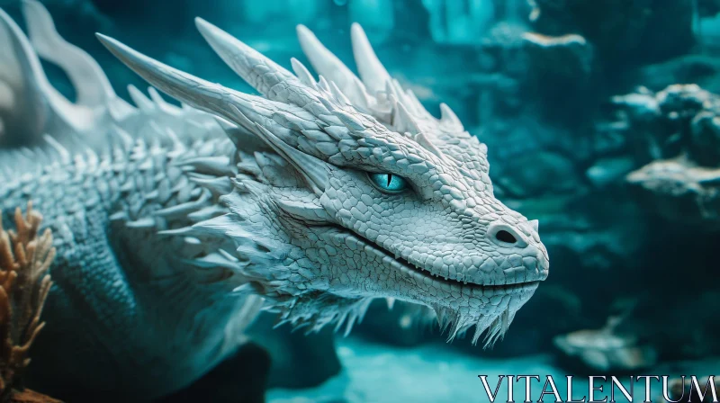 AI ART Aquatic Dragon: A Mythical Close-Up