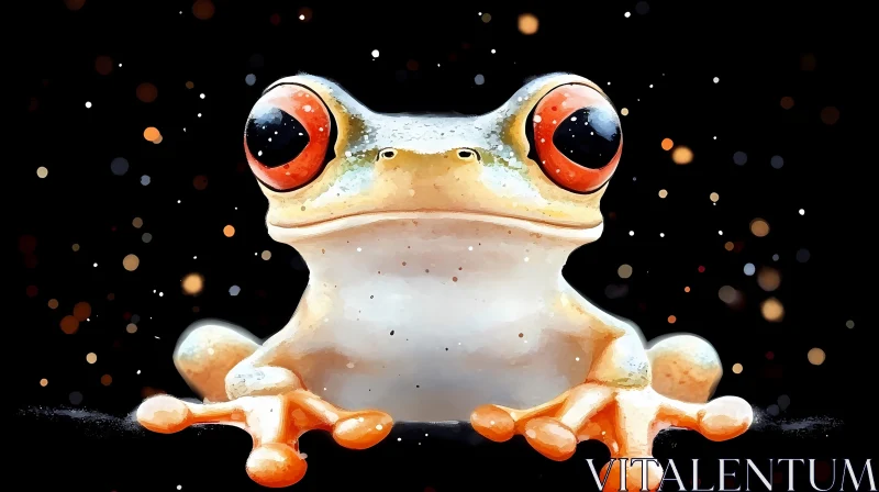 Red-Eyed Tree Frog Illustration AI Image