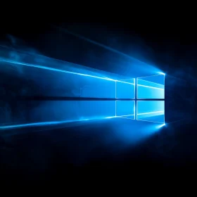 Blue Luminous Abstract Window