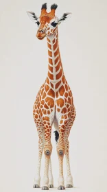 Wild Giraffe Front View