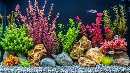 Beautiful Freshwater Aquarium with Lush Plants